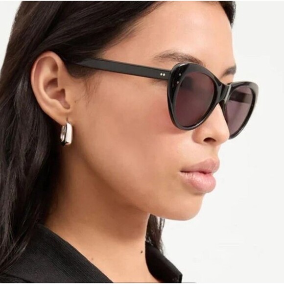 Veronica Beard Edie Cat-Eye Sunglasses Sunglasses Black NWB main image 8